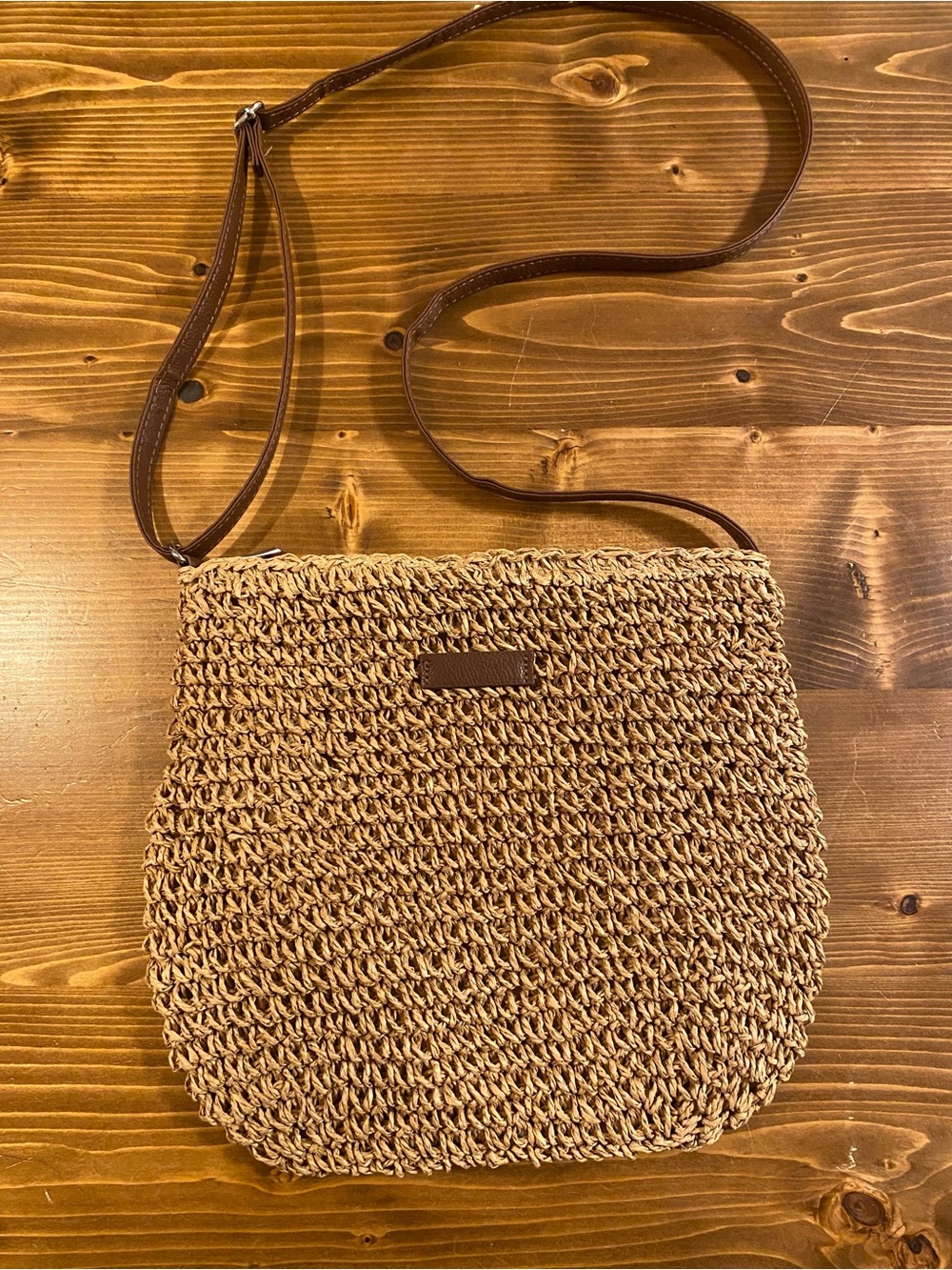 Woven crossbody purse